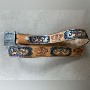 Jack Daniels Vintage Brown Leather Belt